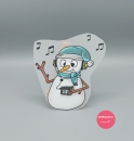 "Schneemann" Bügelbild groß (ca. 15,5cm x 13,5cm)